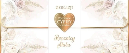 Karnet Rocznica Ślubu wymienne cyfry - Armin Style