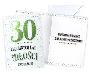 Karnet Rocznica ślubu 30 - Kukartka