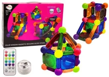Klocki magnetyczne z podświetleniem 54el - Leantoys