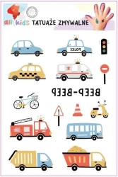 Tatuaże zmywalne dla dzieci Auta - All4Kids