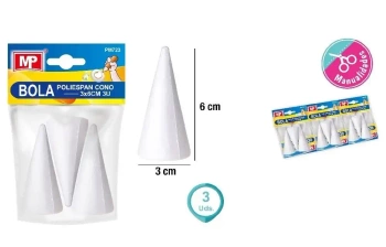 Stożki styropianowe do zdobienia 30x60mm 2szt - MP Main Paper