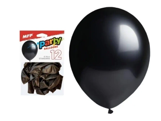 Balon dmuchany czarny 26cm (12szt) - MFP
