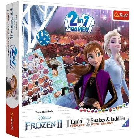 2w1 Chińczyk/Węże i drabiny Frozen 2 TREFL