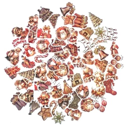 Naklejki winylowe Boże Narodzenie 4-6cm 64szt - Dalprint