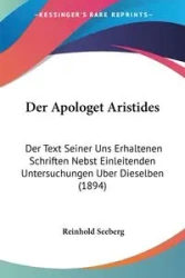 Der Apologet Aristides - Seeberg Reinhold