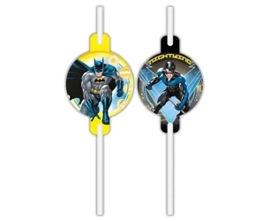 Rurki papierowe z medalionem Batman 4szt - Godan