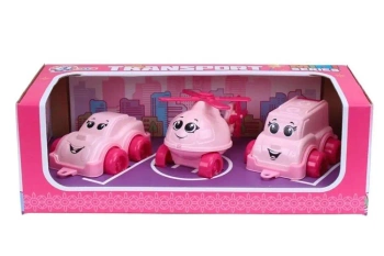 Zestaw różowych samochodów - Technok