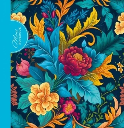 Notatnik ozdobny 100x100/48K kratka Flora nieb. - Fresh