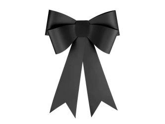 Kokarda dekoracyjna DIY czarna 55x71cm - PartyDeco