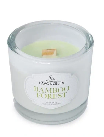Świeczka sojowa Bamboo Forest biała 170g - Pavoncella