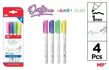 Długopis z podwójną linią 4 kolory - MP Main Paper