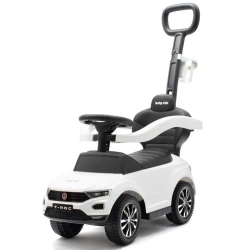 Jeździk z rączką Volkswagen T-Roc biały - Baby Mix