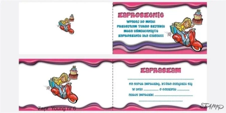 Zaproszenia Young nr 06 (opakowanie 10 szt) - Stamp