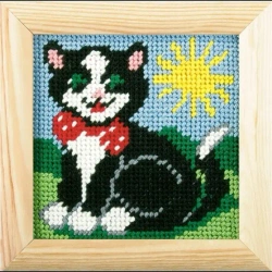 Haft z ramką. Moje pierwsze wyszywanie - Kotek - Anex-bis