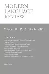 Modern Language Review (110 - Connon D. F.