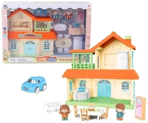 Domek dla lalek willa z akcesoriami - Trifox