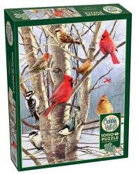 Puzzle 1000 Zimowe ptaki 113558 - Cobble Hill
