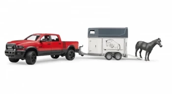 Auto RAM 2500 Power Wagon z przyczepą do przewozu koni - BRUDER
