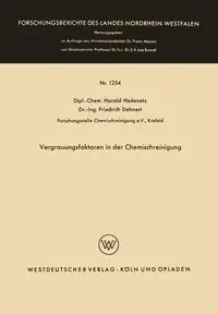 Vergrauungsfaktoren in der Chemischreinigung - Hedenetz Harald