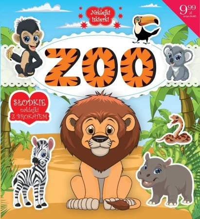 Naklejki iskierki z brokatem. ZOO - praca zbiorowa