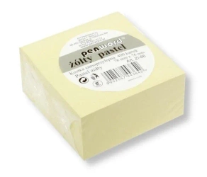 Kostka samoprzylepna pastel żółty 76x76mm 400K - Penword