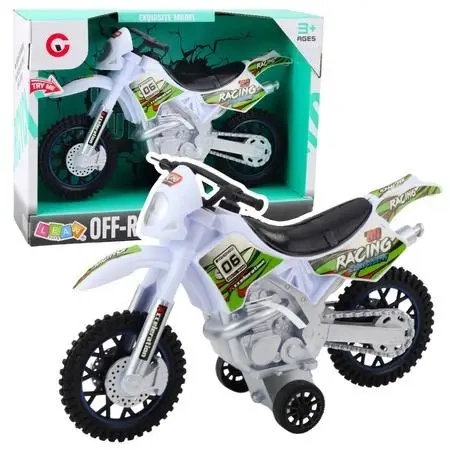 Motor crossowy Off-Road biały - Leantoys