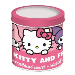 Zegarek analogowy w puszce Hello Kitty - Diakakis