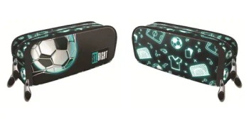 Piórnik saszetka trzykomorowa Neon Football - ST-MAJEWSKI