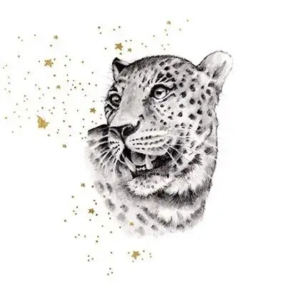 Karnet złocony kwadrat CL3819_BL Gepard - Clear Creations