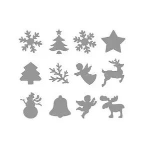 Dziurkacz ozdobny 2,5cm świąteczny Display (12szt) - Dalprint dpCraft