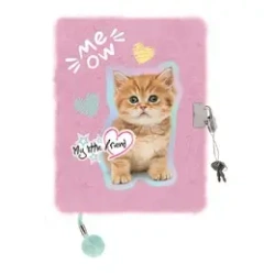 Pamiętnik A5/96K z kłódką Pastel kitty - ST-MAJEWSKI