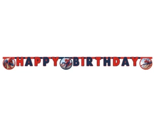 Banner Spiderman Crime Fighter - Happy Birthday - Godan