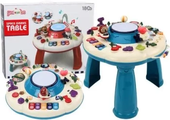 Stolik edukacyjny interaktywny pianinko niebieskie - Leantoys