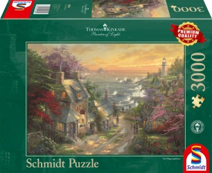 Puzzle 3000 PQ Wioska z latarnią morską w tle T.Kinkade 108140 - Schmidt Puzzle