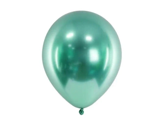 Balony Glossy 30cm 10szt butelkowa zieleń - PartyDeco