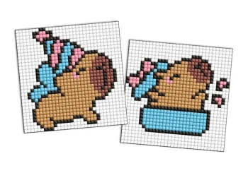 Diamentowa mozaika Kids - Kapibara świętuje 9x9cm - Ideyka