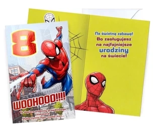 Karnet Urodziny 8 Spider-Man - Kukartka