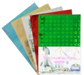 Tektura samoprzylepna hologram serca 5 kolorów - Penword