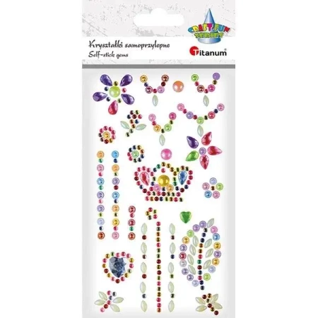 Kryształki samoprzylepne pastel mix - Titanum