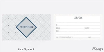 Zaproszenia Style nr 04 (opakowanie 10 szt) - Stamp