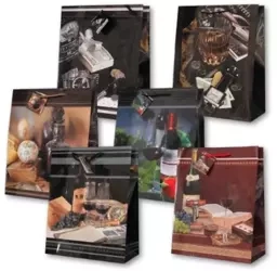 Torebka ozdobna laminowana PL-6 średnia męskie - Panorama