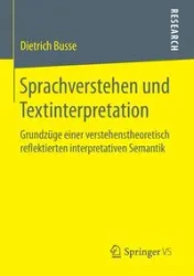 Sprachverstehen und Textinterpretation - Busse Dietrich