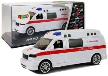 Ambulans pgotowia z napędem dźwiękiem i światłem - Leantoys