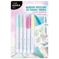 Markery do obuwia i tkanin pastel 5 kolorów KIDEA - DERFORM