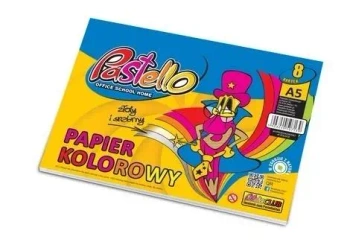 Papier kolorowy A5 8 kartek błyszczący - Alfa Pastello