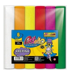 Krepina mini 20x250cm 180g 6 kolorów intensywnych - Alfa Pastello