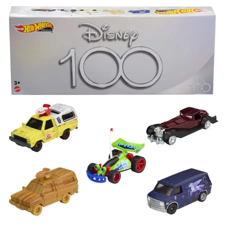Hot Wheels Premium 100-lecie Disneya zestaw 5 aut - Mattel