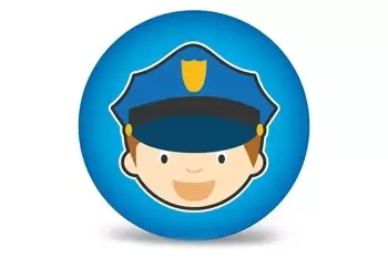 Piłka PVC 230MM - Policjant - Artyk