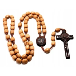 Różaniec drewniany Beż - Art Sacrum