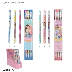 Ołówki przekładane z gumką w pudełku Top Model 1szt.mix 12868A - DEPESCHE